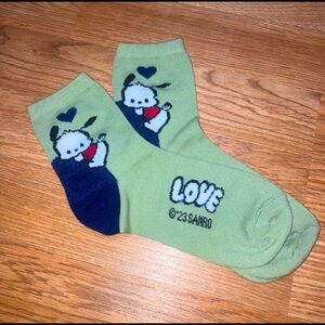 Sanrio Pochacco Green and Navy Character Socks